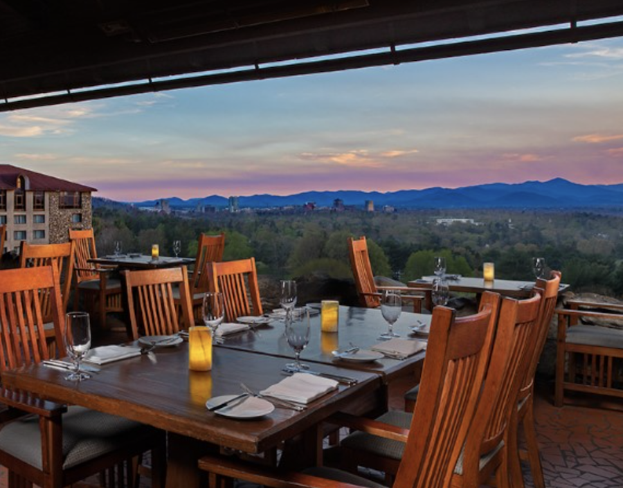 A stunning view from Omni Grove Park Inn & Spa in Asheville.