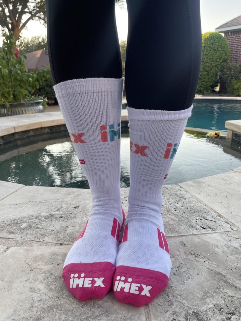 Jana wearing IMEX socks