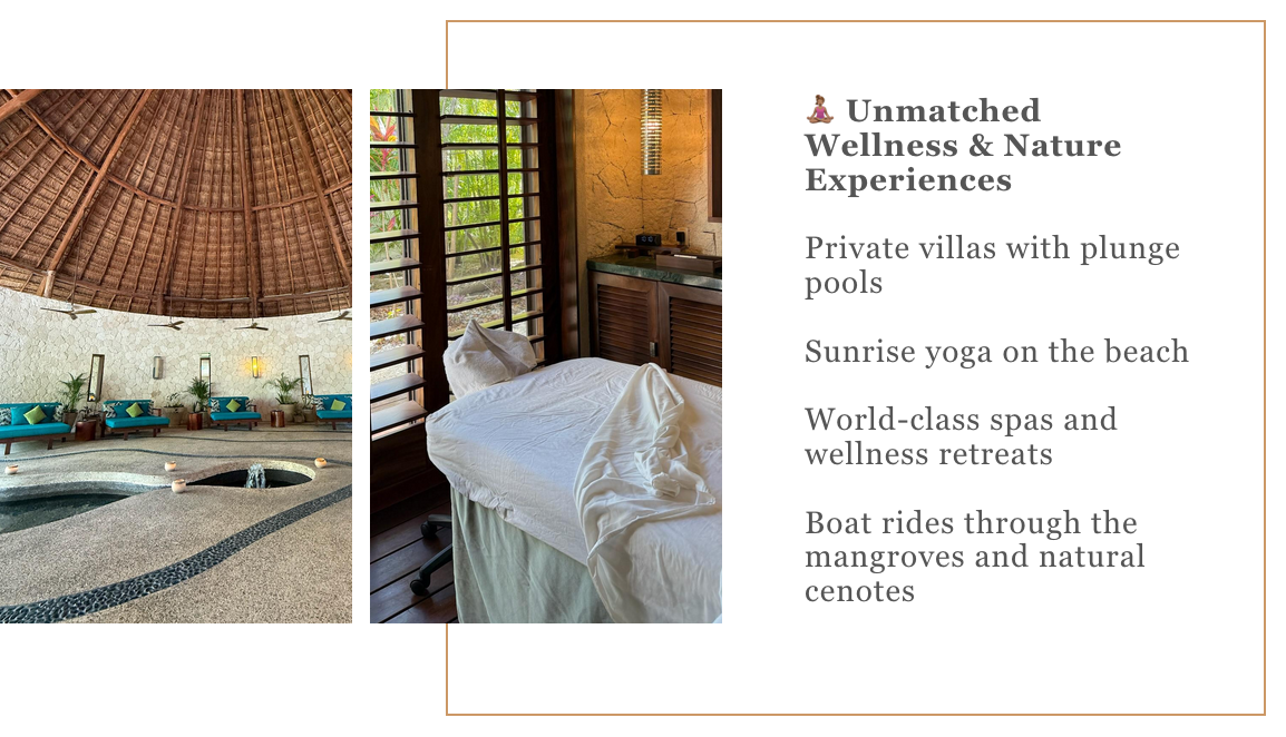 A massage table and the spa showcasing the unmatched wellness experiences at the resorts